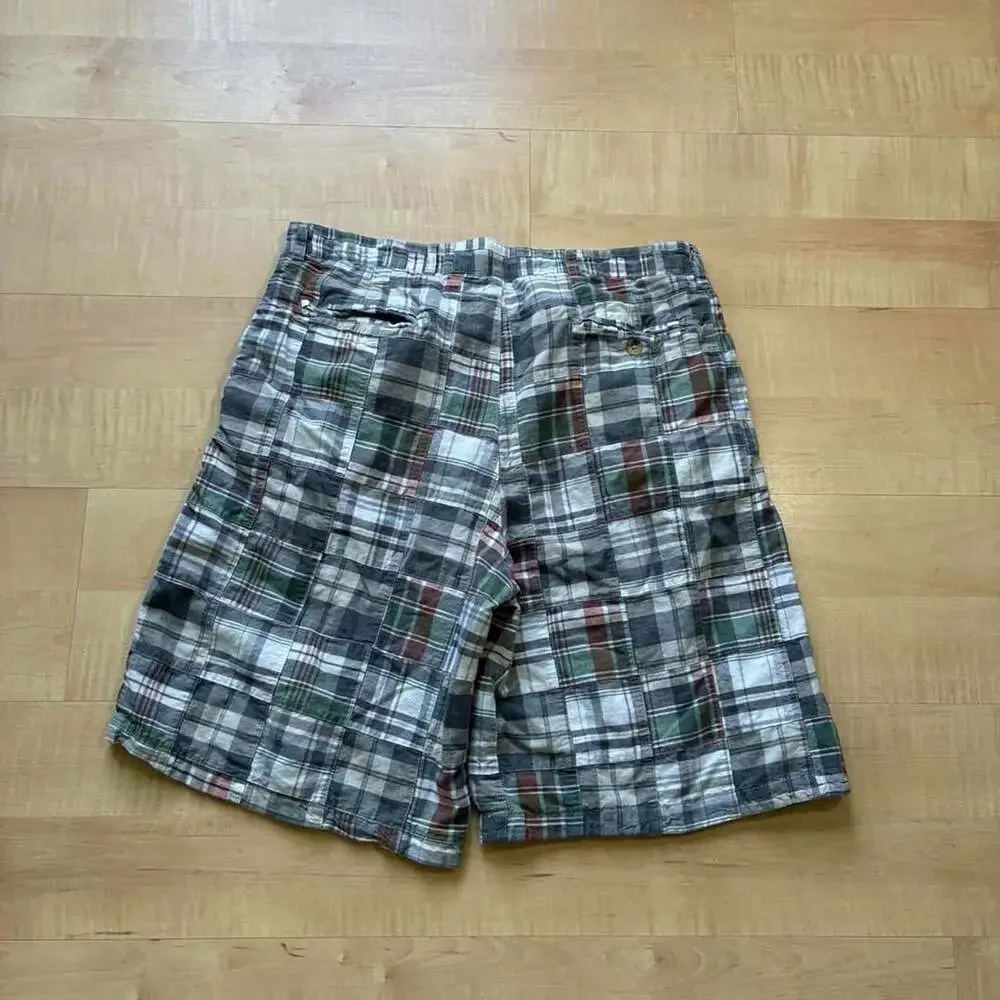 Alexander Julian Southern Style Patchwork Plaid Shorts 38